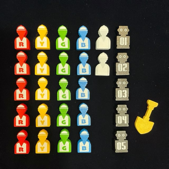 ナショナルエコノミー、ボードゲーム、ワーカーコマ